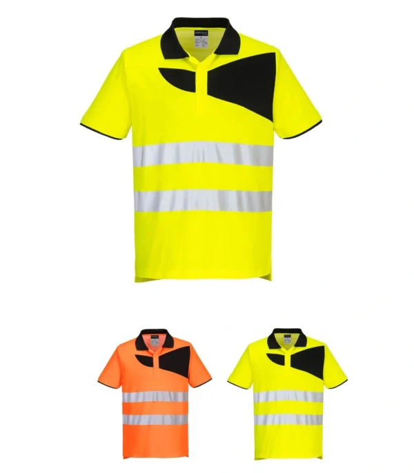 Portwest PW212 - PW2 Hi-Vis Cotton Comfort Polo Shirt S/S